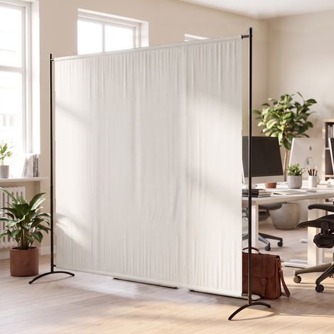 Paravent Extérieur à Panneau Unique, Séparateur de Pièce de 180H cm avec Protection UV30+, Beige (1/5)