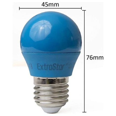 Lampada A Led E27 G45 4W 220V, 5 Colori Disponibili (Blu)