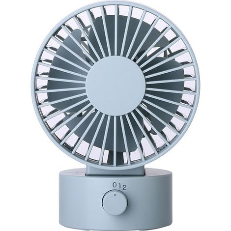 Osqi – Leiser Mini-USB-Tischventilator – Doppelflügeldesign – Leistungsstarker und leiser Luftstrom – Verstellbarer Winkel von 0° bis 30° – Abmessungen: 102 x 79 x 138 mm (1/5)