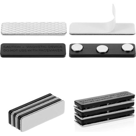 Juego de 15 pares de cierres magnéticos: para cortinas opacas，placas de identificación，pegamento para tela，pequeños clips para ventanas (1/4)