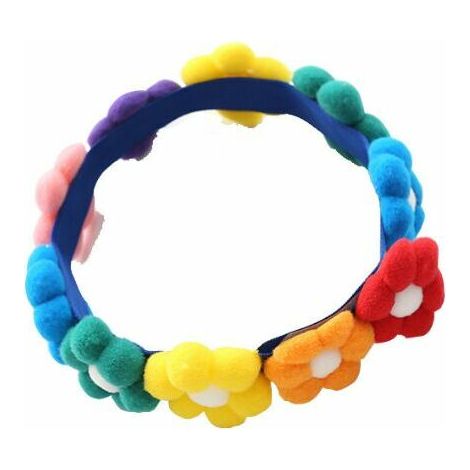 Collier de coul fl arc-en-ciel pour chien collier Shiba Inu collier pour animal de compagnie japonais coul arc-en-ciel M (circonférence du cou dans les 34 cm) (1/5)