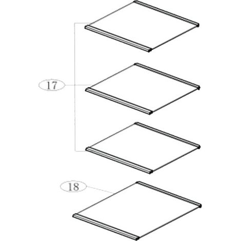 Chayette étagère pour congélateur 360x295 mm – Pièce détachée compatible HAIER – Pour modèles HSR3918FNPG, HSR5918DIMP, HSR5918DIPB
