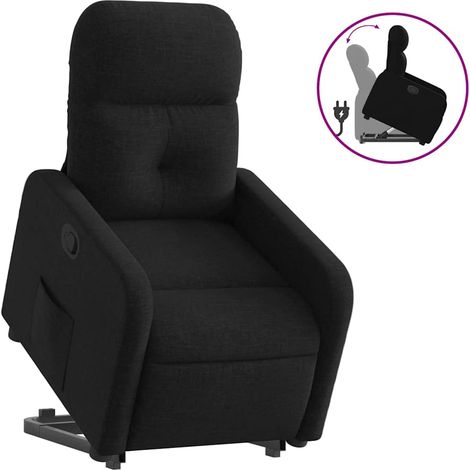 Maison Exclusive - Relaxsessel mit Aufstehhilfe Schwarz Stoff