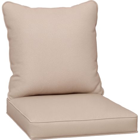 Outsunny Garden Chair Cushion with Seat & Back Pad, CUSHION ONLY Beige (1/5)