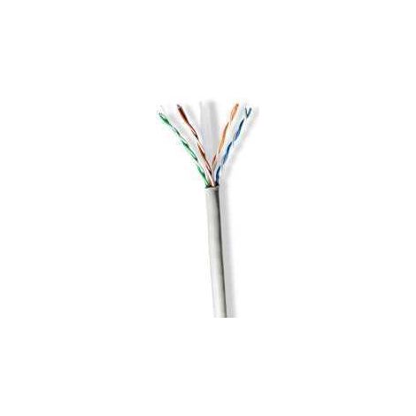 Bobina de cable cat6 solido uutp cca 3050 m para interior redondo pvc gris caja de acceso