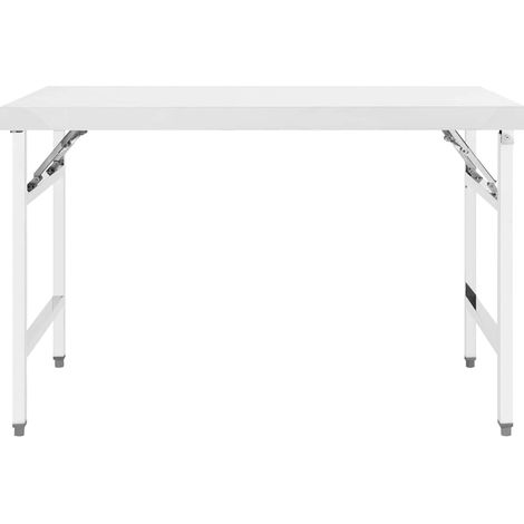 vidaXL Mesa de trabajo plegable de cocina acero inoxidable 120x60x80 cm (1/2)