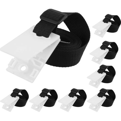 CCYKXA Pack of 8 Straps and Holding Clips, Replacement Accessories for Swimming Pool Retractor System, for Swimming Pool Covers (1/5)