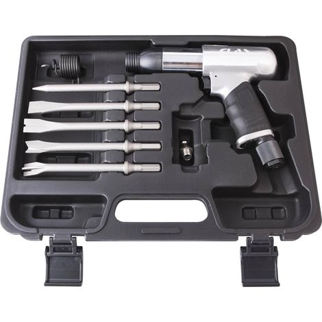 Coffret marteau burineur pneumatique avec burins et accessoires - OP 1580 - CLAS Equipements