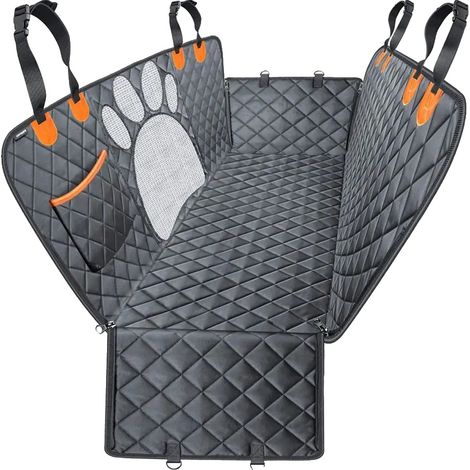 Funda impermeable para asiento de coche para perros, con ventana de malla, cremallera lateral, compatibilidad universal y lavable a máquina. (1/5)