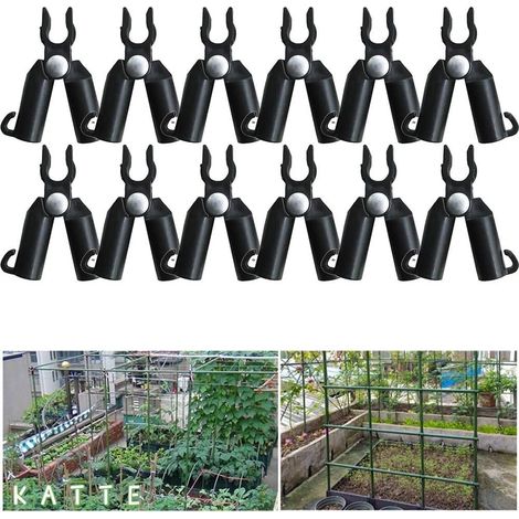 Lot de 12 supports de fixation pour plantes grimpantes en fil d'acier à (1/5)