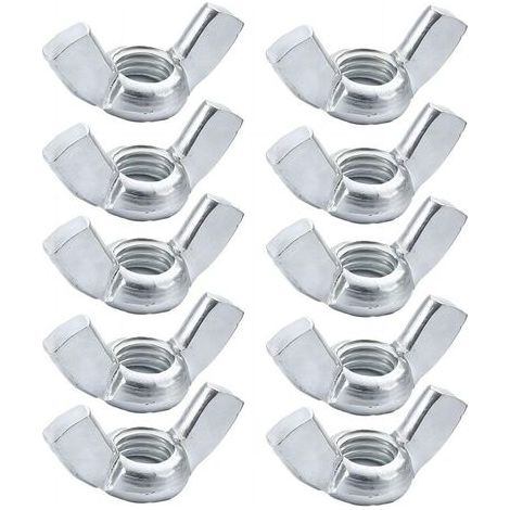 10 Pièces Écrou Papillon M10 en Acier Inoxydable, Wing Nuts, pour Boulon, Utilisation Intérieure et Extérieure (1/5)