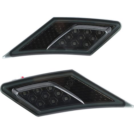 Par de luces de posición laterales LED con indicadores en forma de hoja, lente ahumada, compatibles con Scion FR, Subaru BRz, GT86 y 1320. (1/3)