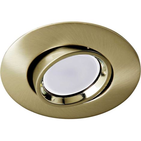 Empotrable redondo oro viejo + Bombilla LED 8W neutra (1/4)