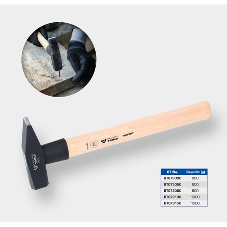 Brilliant Tools Schlosserhammer mit Hickory-Stiel, 1500 g (1/5)