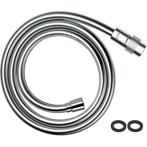 1 - Flexible De Douche - Tuyau De Douche - Contrôle De Débit - Anti-Torsion Et Raccords Pivotants - Pour Salle De Bain - Chromé - 160x1,6cm