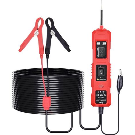 Détecteur De Testeur De Circuit Électrique, Testeur De Circuit Avec Câble De 4,5m, 6-36v Testeur De Fonctionnement Pour Voiture, Testeur De Système Électrique Circuit Automobile Pour Réparation, Test (1/5)