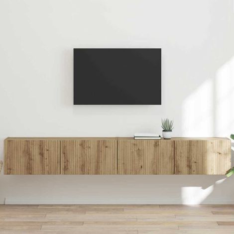 vidaXL TV Wall Cabinet 2 pcs Artisian Oak Engineered Wood (1/5)