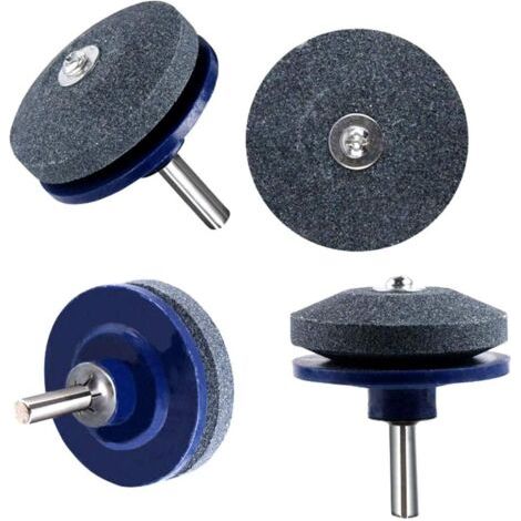 royaluxe -4 Paquets Lame de tondeuse abrasive Tondeuse à gazon Sharpener pour perceuse à main Aiguiseur électrique, Universal tondeuse à gazon Aiguiseur de couteaux avec rotatif perceuse (1/5)