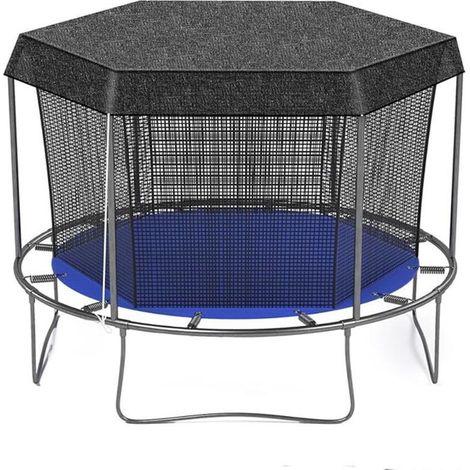 Housse d'ombrage de Trampoline, 244cm Housse de Protection Solaire pour Trampoline, Résistant aux UV, Toit Pare-Soleil pour Trampolin 6 poteaux, Accessoires Trampolin (1/4)