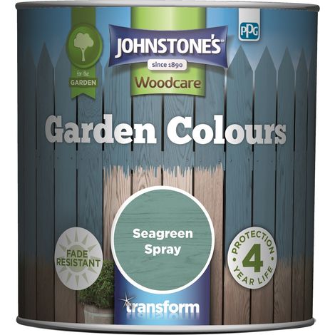 Johnstones Woodcare Garden Colours Paint - 1L - Seagreen Spray