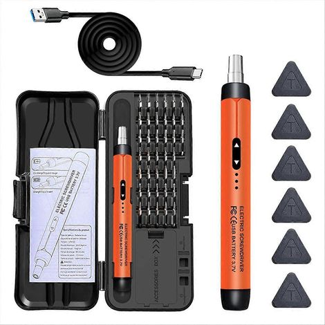 Elektrisches Schraubendreher-Set, Präzisions-Elektrowerkzeug-Set, wiederaufladbar, kabellos, Mini-Bits für Mobilgeräte (1/5)