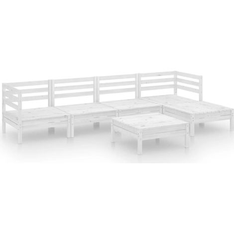 Maison Exclusive - Juego de muebles de jardín 6 piezas madera mac