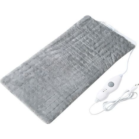 Couverture Chauffante, 30 X 60CM Plaid Chauffant pour Dos Cou épaule, Lavable Hiver Electric Blanket, Protection Contre la Surchauffe
