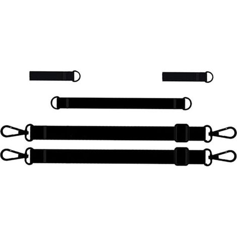 Sangles pour parasol - Noir - Sangles de fixation pour parasol - Kit coupe-vent pour parasol - Accessoires pour parasol - Lot de 5 - Réglables (1/4)