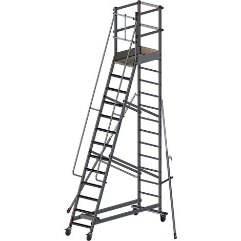 PROVOST - Escabeau professionnel aluminium monobloc sécurisé - 13 marches