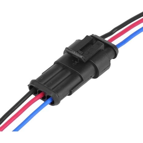 Conector eléctrico impermeable de 3 pines para automóviles