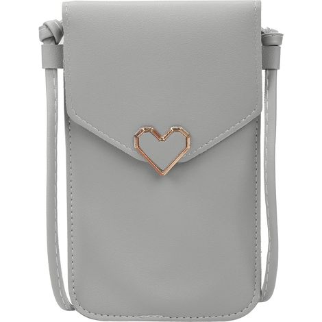 Sacoche pour téléphone portable pour femme (gris clair)