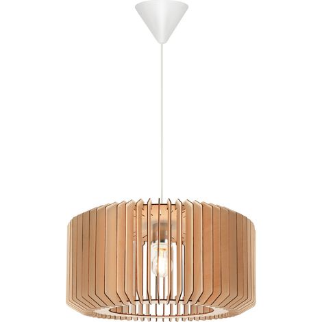 Suspension ASTI 50 Bois Nature (marron), H.25 - IP20 - E27 /Nordlux Intérieur (1/5)