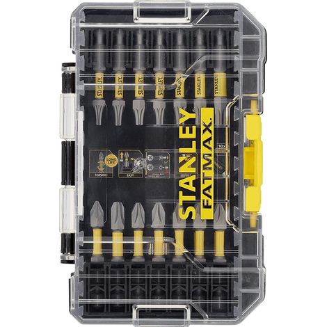 Stanley - Juego de 22 piezas de puntas de torsión, con portapuntas STA88558-XJ