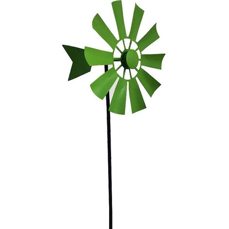 Rotierende Windmühle aus Schmiedeeisen, Metall-Landschaftsdekoration für den Außenbereich, Garten-, Rasen- und Hofdekoration, dekorative Wetterfahne.