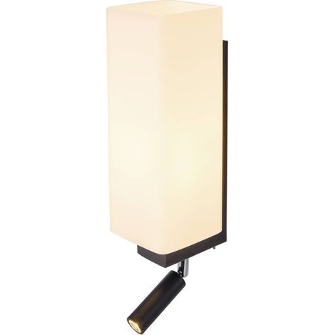 Liseuses QUADRASS SPOT applique intérieure liseuse noir E27 max 40W LED 2W 3000K - SLV 1003428 (1/3)