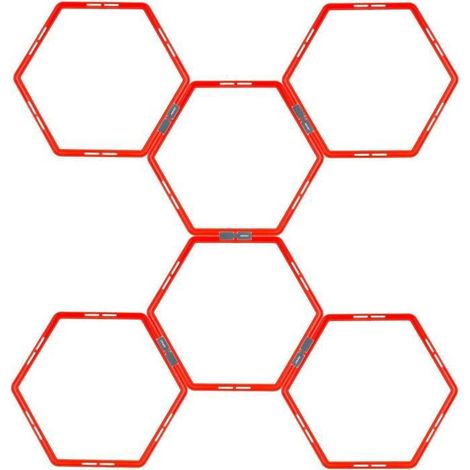 Échelle d’agilité hexagonale - 6 pièces - 301 × 56,9 × 1,3 cm (1/5)