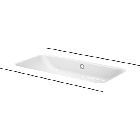 BetteOne lavabo à encastrer, rectangulaire, sans trou pour (1/5)