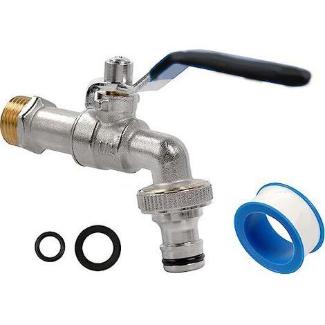 TAISHENGDA-Robinet Exterieur Jardin 1/2 - Premium Robinet Jardin, Robinet Antigel -10 ℃, Résistance à Haute Température 120 ℃, Antirouille, Robinets pour Jardin, Machine à Laver, Tonneau d'Eau de Plui (1/5)