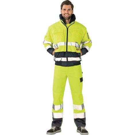 Planam Veste confort haute visibilité Taille L jaune / marine - 2047052 (1/4)