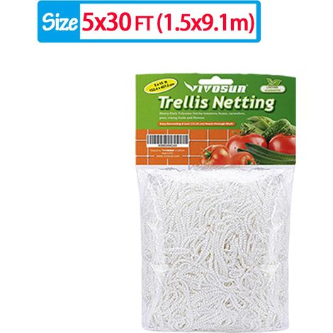 Filet de support robuste pour plantes grimpantes (1,5 x 9,1 m) - Outils de jardinage pour fleurs, légumes et vergers (1/4)