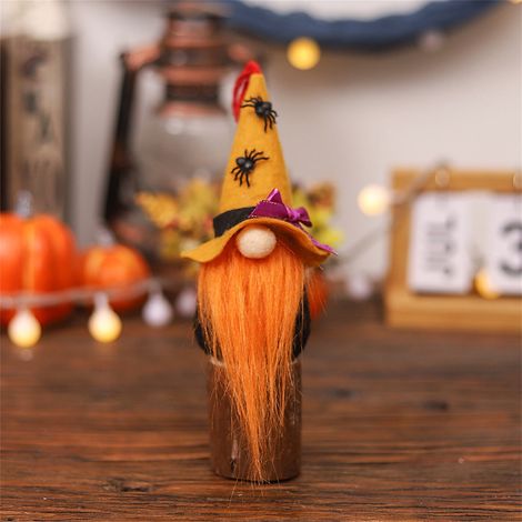 Décor Halloween - Drapeau À Tirer Avec Personnages Fantôme Citrouille Sorcière - Tissu Imprimé PVC - Pour Décoration Murale Ou Porte - 1 Pièce (1/2)