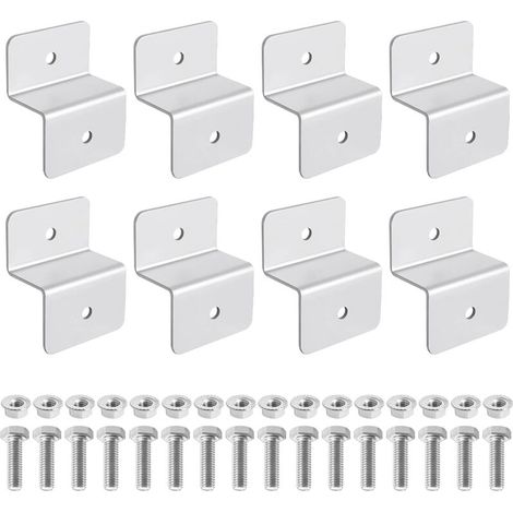 Panneau Solaire en Z, 8Pcs Panneaux Solaire Support en Aluminium Conviennent aux Véhicules Récréatifs aux Toits, Montage de Panneau Solaire Adopte un Design en Forme de Z(avec 16 Écrous et 16 Boulons) (1/5)
