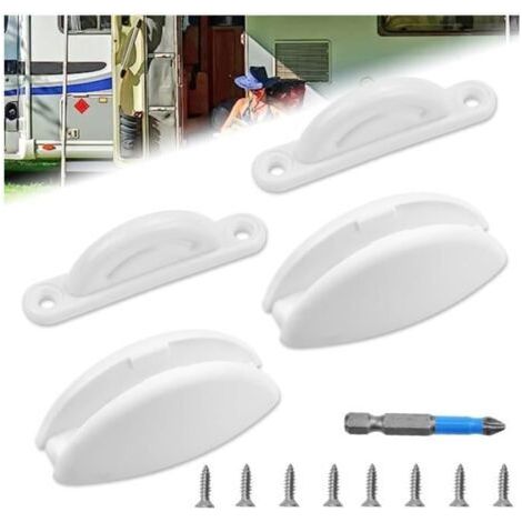 2 Paires Bloc Porte Caravane en Plastique Bloque Porte Camping Car Butée de Porte Camping Car Retenue de Porte Caravane T Forme