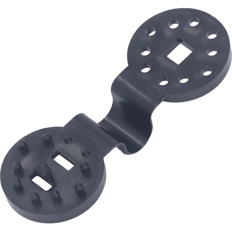 Lot de 100 pinces en plastique ABS noires pour fixation toile d'ombrage tente camping bâche voiture tente de serre (1/5)