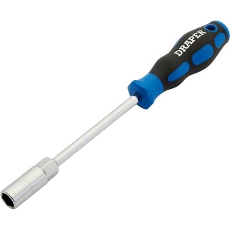 Draper Spinner per Dadi con Impugnatura Morbida, Acciaio al Cromo vanadio, Blu, 12 mm