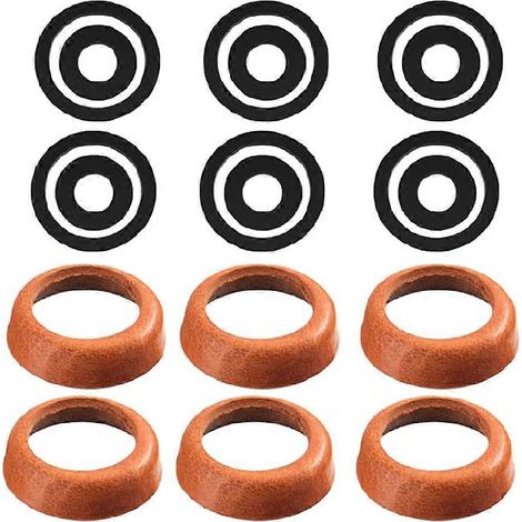 Ersatzset bestehend aus 3 Lederkolbenhülsen und Gummi-O-Ringen für die Garten-/Brunnenhandpumpe Modell 75 (1/5)