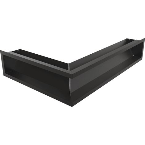 Eck-Lüftungsgitter LUFT rechts 40x60x12 schwarz Slim (1/5)