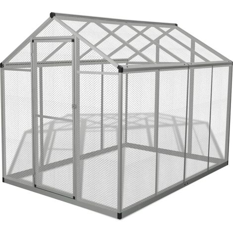 vidaXL Außenvoliere Aluminium 178x242x192 cm (1/5)