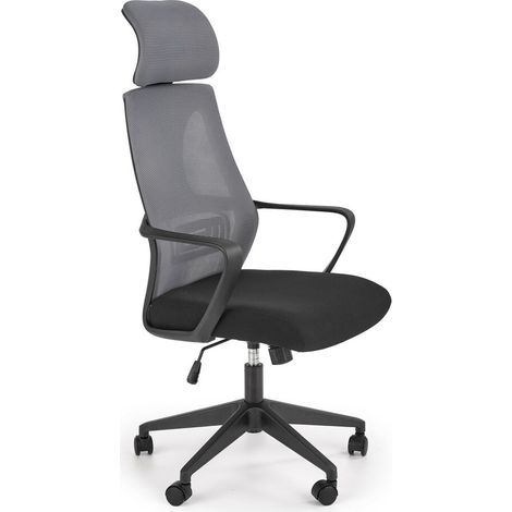 Silla de oficina Houston 1080, Negro + Gris, 116x64x60cm, Con reposabrazos, Con ruedas, Mecanismo de la silla: Inclinación (1/5)