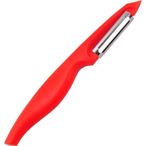 Pelador rotatorio rojo para patatas y verduras, cuchilla afilada – (1/5)